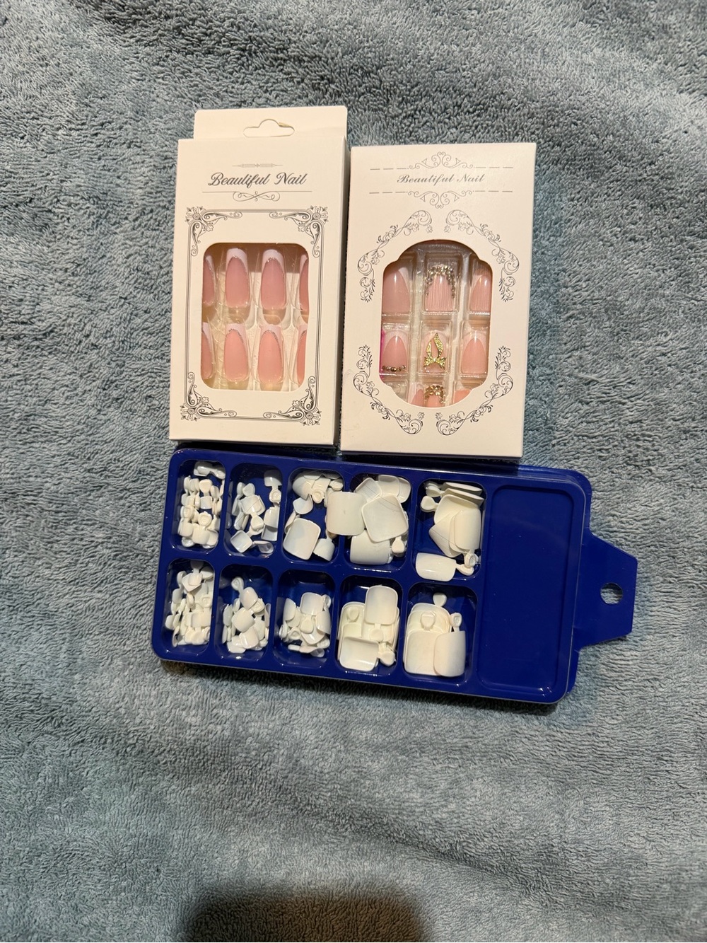 SHEIN Pink French-Accent Press-On Nail Sets